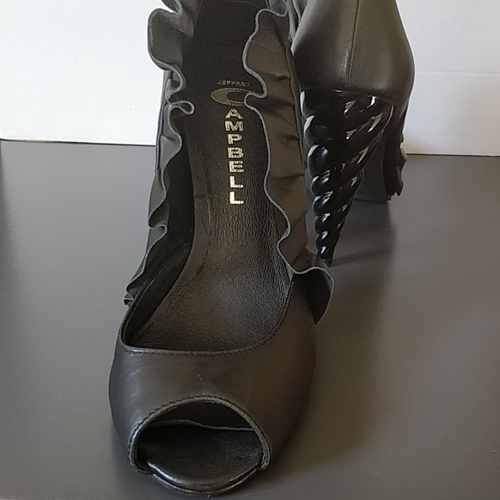 Jeffrey Campbell black unicorn heels. - Picture 4 of 5